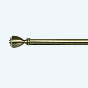 Anti Brass Iron Curtain Rod Set Retro Classical Curtain Finials Window Decoration
