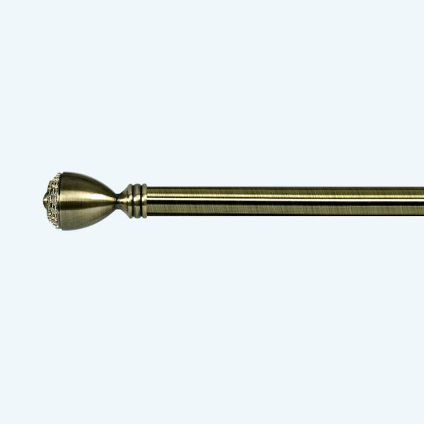 Cheap Anti Brass Iron Curtain Rod Set Retro Classical Curtain Finials Window Decoration for sale
