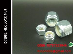 M24-3.0 DIN 982 Class 10 Zinc Finish Steel Nylon Insert Lock Nut