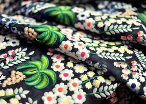 Best Deluxe Floral Multi Colored Lace Fabric for Heavy Embroidered Haute Couture Costume wholesale