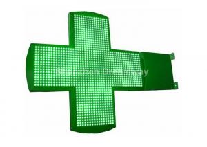 Best 20mm Pixel Pitch LED Pharmacy Cross Display Single Color with Epistar , 2500dots / sq.m wholesale