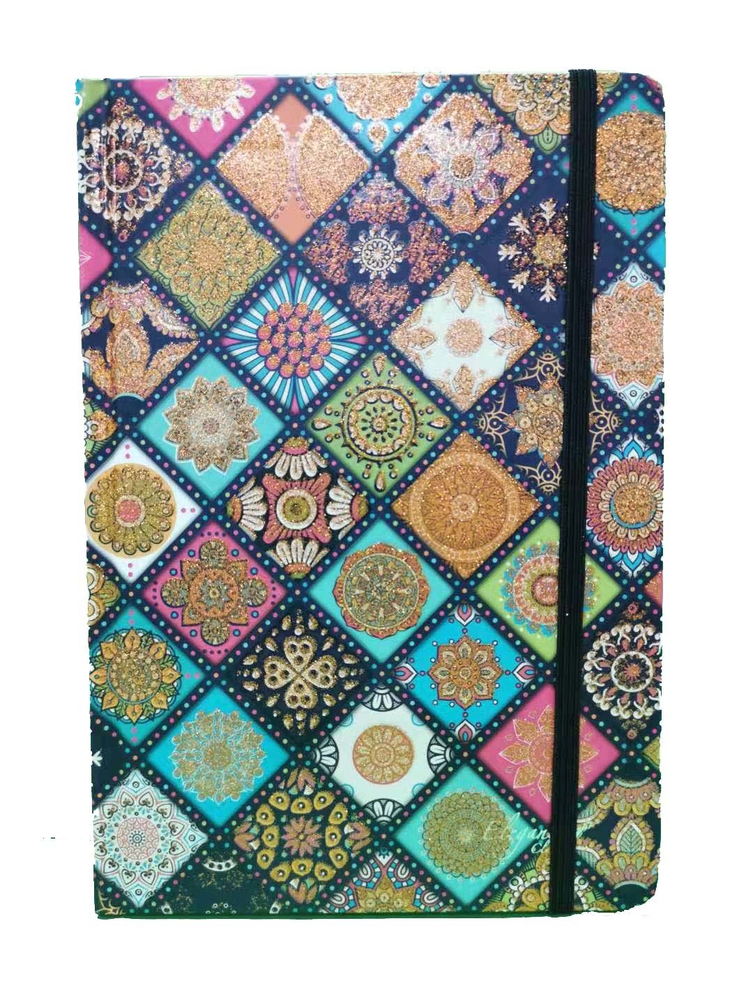 Best Glitter Hardcover Notebooks Printing With Elastic , Custom Made Notebooks wholesale