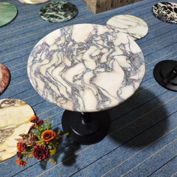 Handcrafted Durable Marble End Table Set Marble Tea Table With Smooth Surface