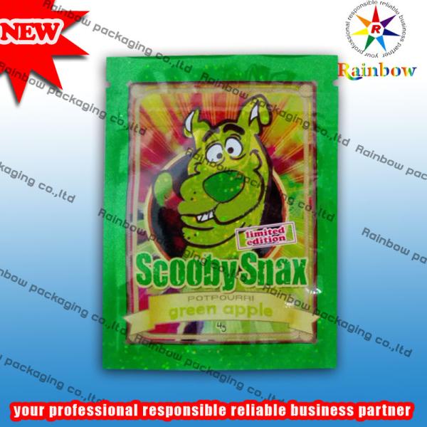 100 Micron Aluminium Foil Bag PET / AL / PE For Herbal Incense Package
