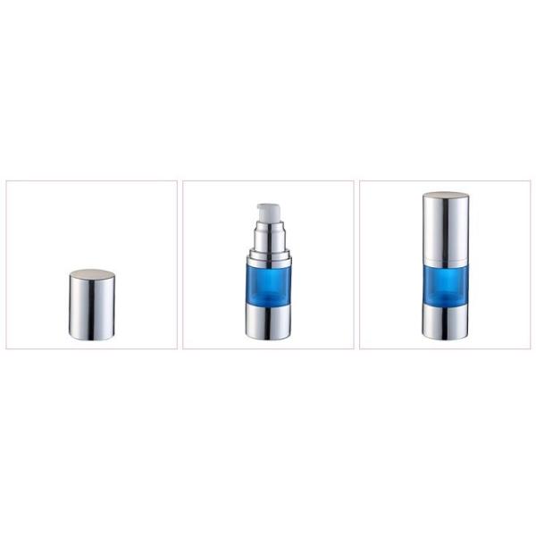 Transparent Airless Vacuum Pump Bottle Round Screw Cap Sealing Type
