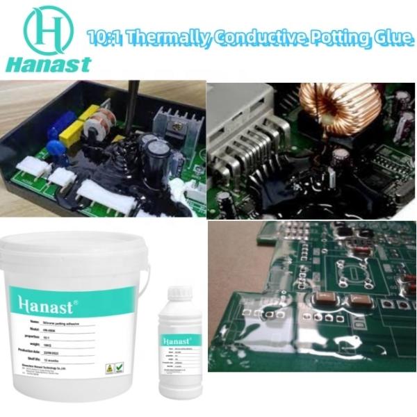Odorless Electronics Transparent Liquid Silicone Potting Compound Thermal Adhesive Glue