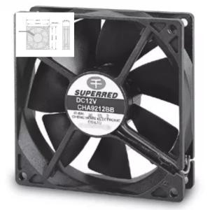 China 92X92X25mm DC 12V Cooling Fan For Wall Cooler / Disinfecting Cabinet on sale