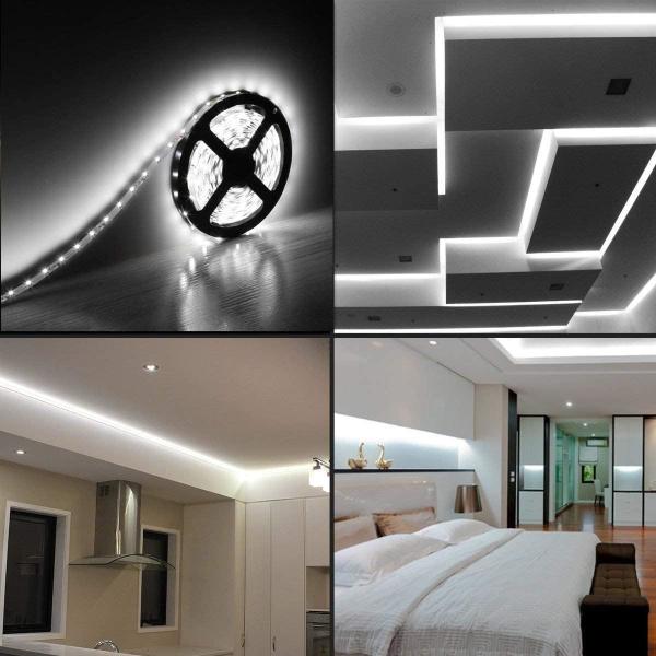 Flexible LED Strip Lights,600 Units LEDs,LED Strips,Waterproof,12 Volt LED Light Strips, Pack of 16.4ft/5m