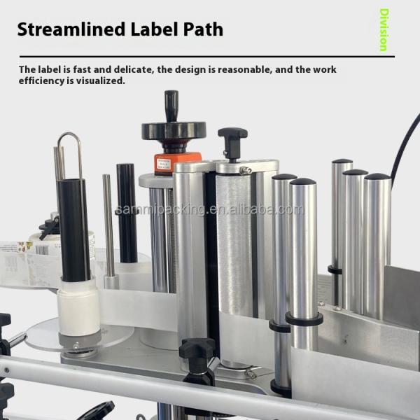 2024 Sales in China Reliable Semi-Automatic Cylinder Labeling Machines Electric Driven with PLC Components Wood Carton Packaging