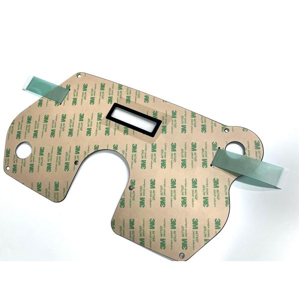 Monochrome Screen Printing Lcd Membrane Keypad With Frosted LED Window