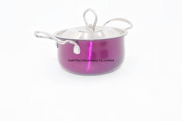 Cheap Kitchenware 16cm Stainless Steel Cooking Pot Metal Stockpot For Home for sale