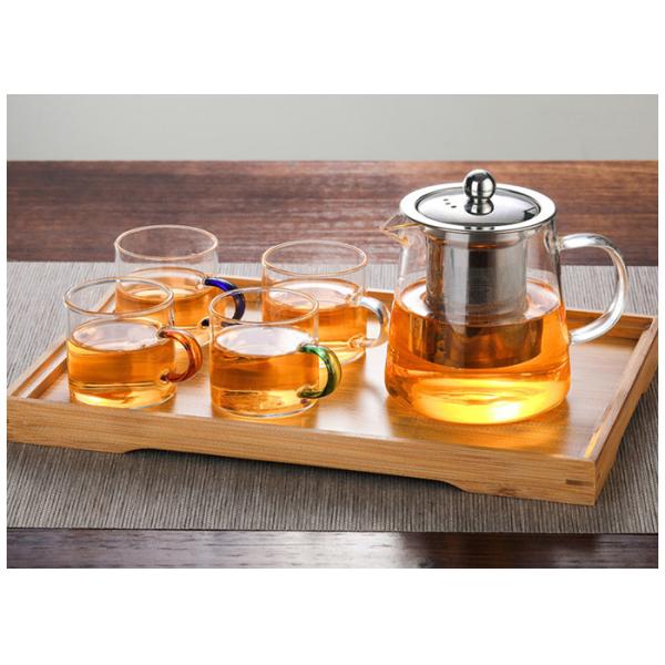 Handmade 450ml Borosilicate Tea Pot Glass Teapot With Infuser And Lid