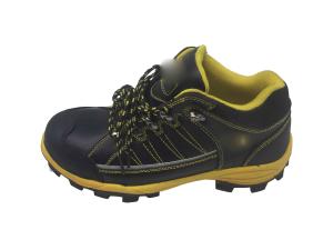 Best Comfortable Steel Toe Work Shoes Sponge Cushion Piped Seam With Lace wholesale