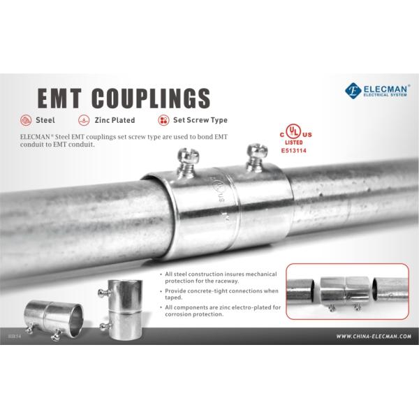 Steel EMT Coupling Set Screw Type 3 Inch