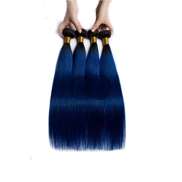 #T1B/Blue Straight Remy Human Hair Bundles Sew In Weave Bundles Brazilian Bundle Deals
