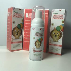 China 50ml Strawberry Mousse Toothpaste Kids Foaming Toothpaste on sale