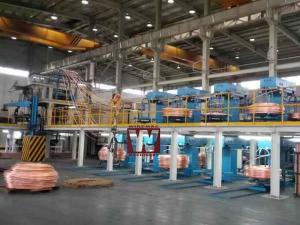 China Turn Key 8mm To 20mm Upward Copper Rod Continuous Casting Machine on sale