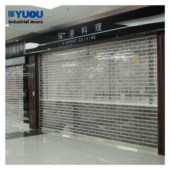 Modern Clear Shutter Polycarbonate Roller Door Finished 6m Height Stainless Steel