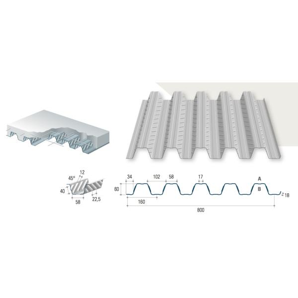 10m/Min HRC58 Floor Deck Roll Forming Machine Chain drive system
