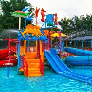 Best Family Interactive Splash Park Equipment Artistic With Closed Spiral Slide wholesale