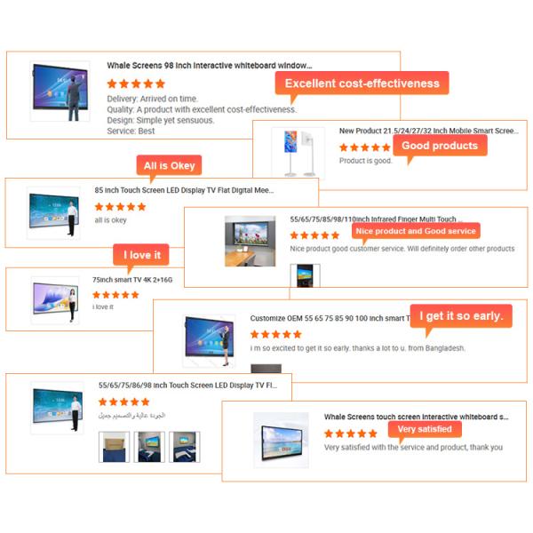 4K Android/window OPS 55 65 75 86 100 110 Inch Interactive Smart Board Multi Touch Scree Interactive Whiteboard Computer