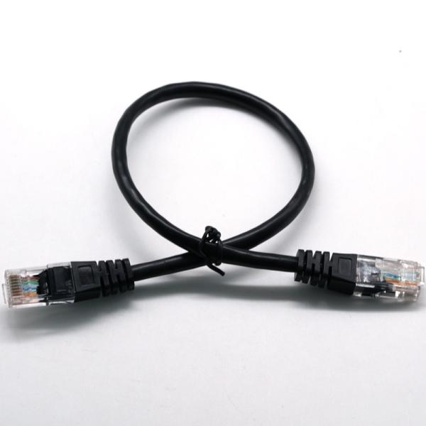 8Pin 24/26AWG Black Rj45 Ethernet Network Cable LAN Cable For Computer