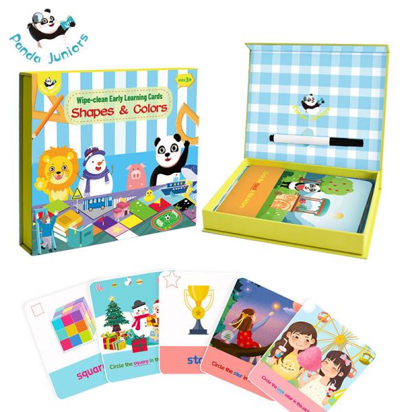 Cheap Shape And Colors Early Learning Education Flash Cards Preschool to Kindergarten Toddler Writing and Learning for sale