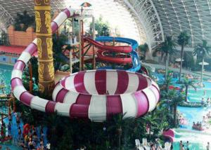 Best Fiberglass Water Park Slide , Indoor Middle Behemoth Slide For Adult wholesale