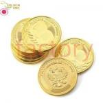China Soft Enamel Metal Challenge Coins Shiny Custom Die Casting 3D Blank Euro Souvenir for sale