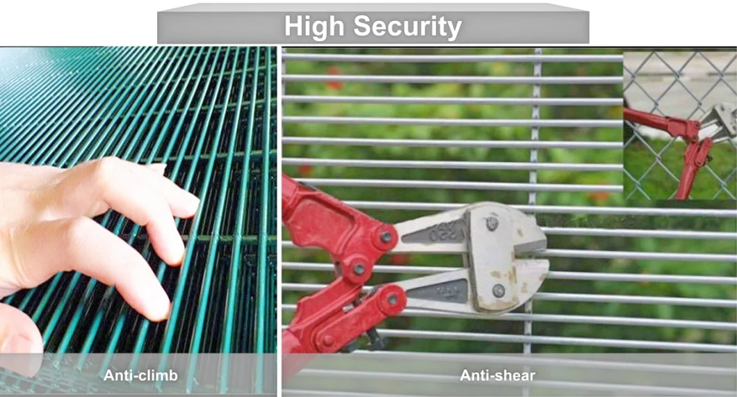 Heavy Duty Cheap Plastic Metal Garden Prison Railway Station High Security 358 Anti Climb Wire Mesh Fence for Sale
