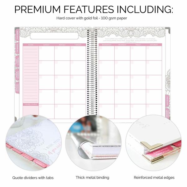 Ring Binding Personalized Pocket Planner , Printable Wedding Planner Reinforced Metal Edges