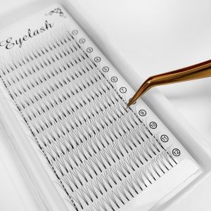 Best 100% Handmade Premade Fans Lashes , Natural Premade Russian Volume Lashes wholesale