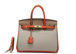 Best Fashionable Women Leather Handbags / Customized Casual Tote Bags Genuine Leather wholesale