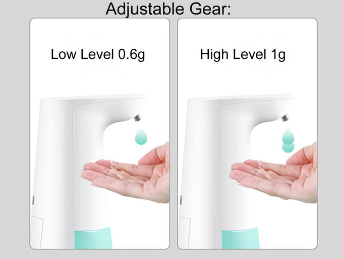 4.5V Wall Mounted Sensor Soap Dispenser 0.25S Two Gears ABS