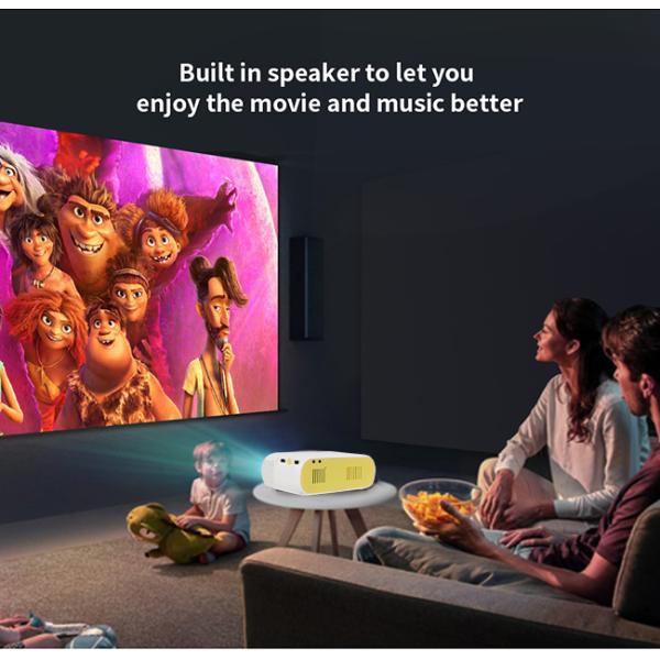 8000K TV LCD LED Mini Projector With High Contrast Ratio 1500:1