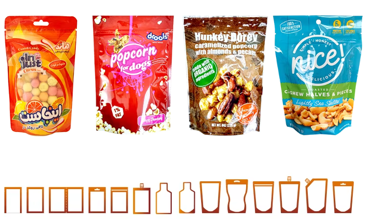 100ml Standup Pouch Roll Film Top Spout Doypack Automatic Horizontal multifunctional packaging machine