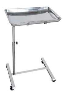 China One Tray Instrument Trolley Stainless Steel With Height Adjustable  Mayo Table on sale