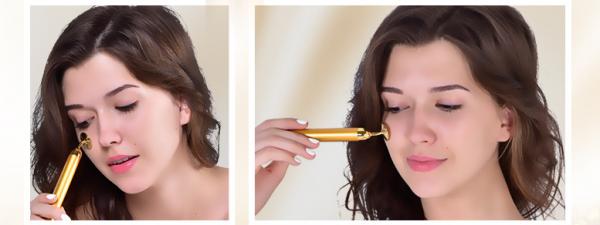 Hot sell waterproof and anti-wrinkle vibration energy 24k golden beauty bar