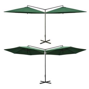 Best Metal Fabric Outdoor Restaurant Hotel Patio Cafe Garden Waterproof Hanging Banana Double Parasol Sun Umbrella wholesale