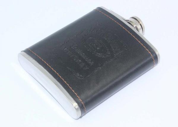 Jack Daniel'S 7 Oz Leather Hip Flask , Customized Alcohol Hip Flask