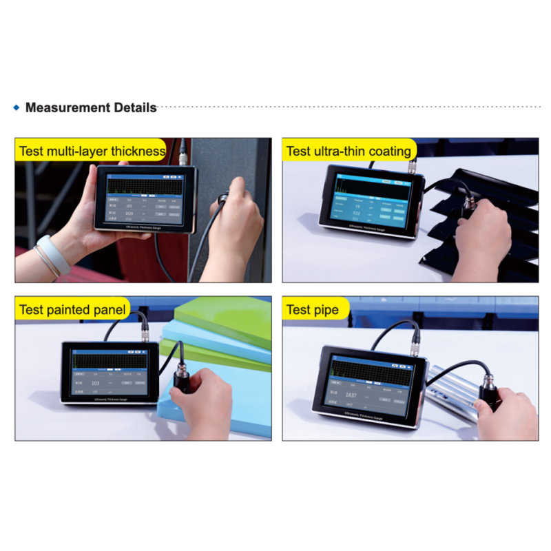 86216 Multilayer Ultrasonic Coating Thickness Gauge with Micron-Level Accuracy and High-Definition IPS Color Display