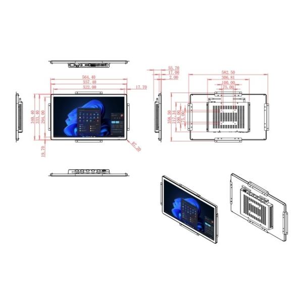 23.6-Inch Windows Embedded Interactive Solution for Traffic Control, Facility Management, Warehouse Dashboards, and Event Displays