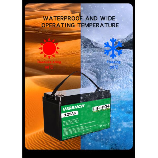 Visench Energy Storage Battery Customization 12V 125Ah Rv Lithium Iron Phosphate Battery 12V Lifepo4 Battery