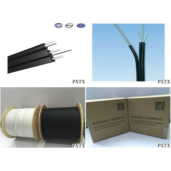 1 Core FTTH Drop Cable with PVC / LSZH Jacket , Self-Supporting Fiber Optic Cable