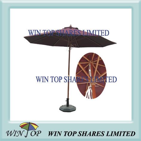 Cheap 2.7m Wooden Pole Outdoor Patio Umbrella for sale