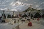 Backyard Transparent Outdoor Party Tents , Clear Party Tent Rentals With Lining