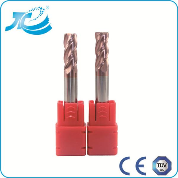 Hardness 55 / 60 / 65 Corner Radius End Mill , 4 Flute End Mill