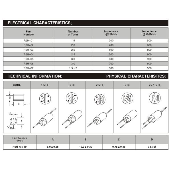 Axial Wide Band Choke Coil Ferrite Bead For Industrial Magnet