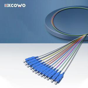 Best HXCOWO 12 Core Bundle SC Pigtail G657A1 A2 1 Meter Customized Length Fiber Optic Pigtail wholesale