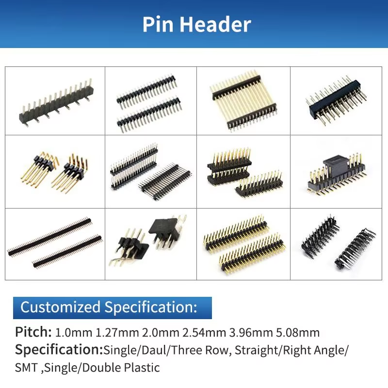 Customized Double Row PCB Pin Header Fast Delivery Factory Direct for Security Systems & IP Camera Modules